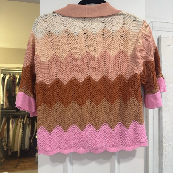 SANDRO
short-sleeve knitted top wavy pattern - Picture 5 of 7